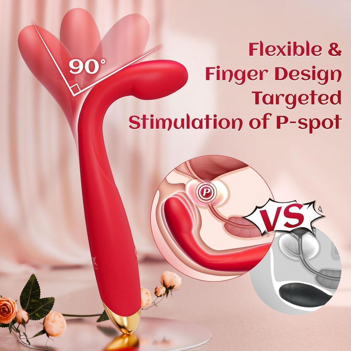Flexible 90 Degree Curved P Spot Stimulator Vibrator Cheap Sex Toy UK Delivery
