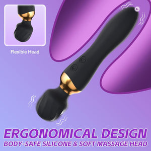 Ergonomic Wand Vibrator Flexible Head Soft Silicone Cheap Fast UK Delivery