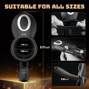 Flexible Silicone Vibrating Cock Ring Toy Dimensions Suitable for All Sizes