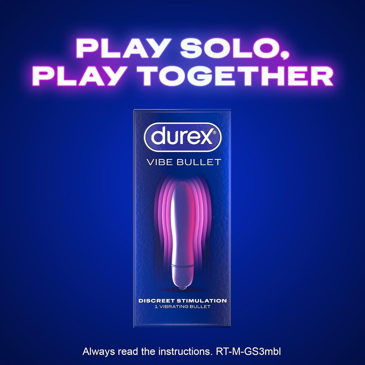 Durex Vibe Bullet discreet stimulation package  'PLAY SOLO, PLAY TOGETHER' Adult Toy by secrectluva