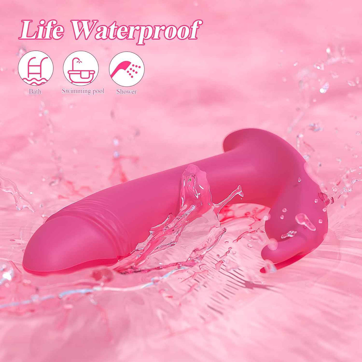 Life Waterproof Soft Silicone Vibrator Safe for Bath Shower and Swimming Pool