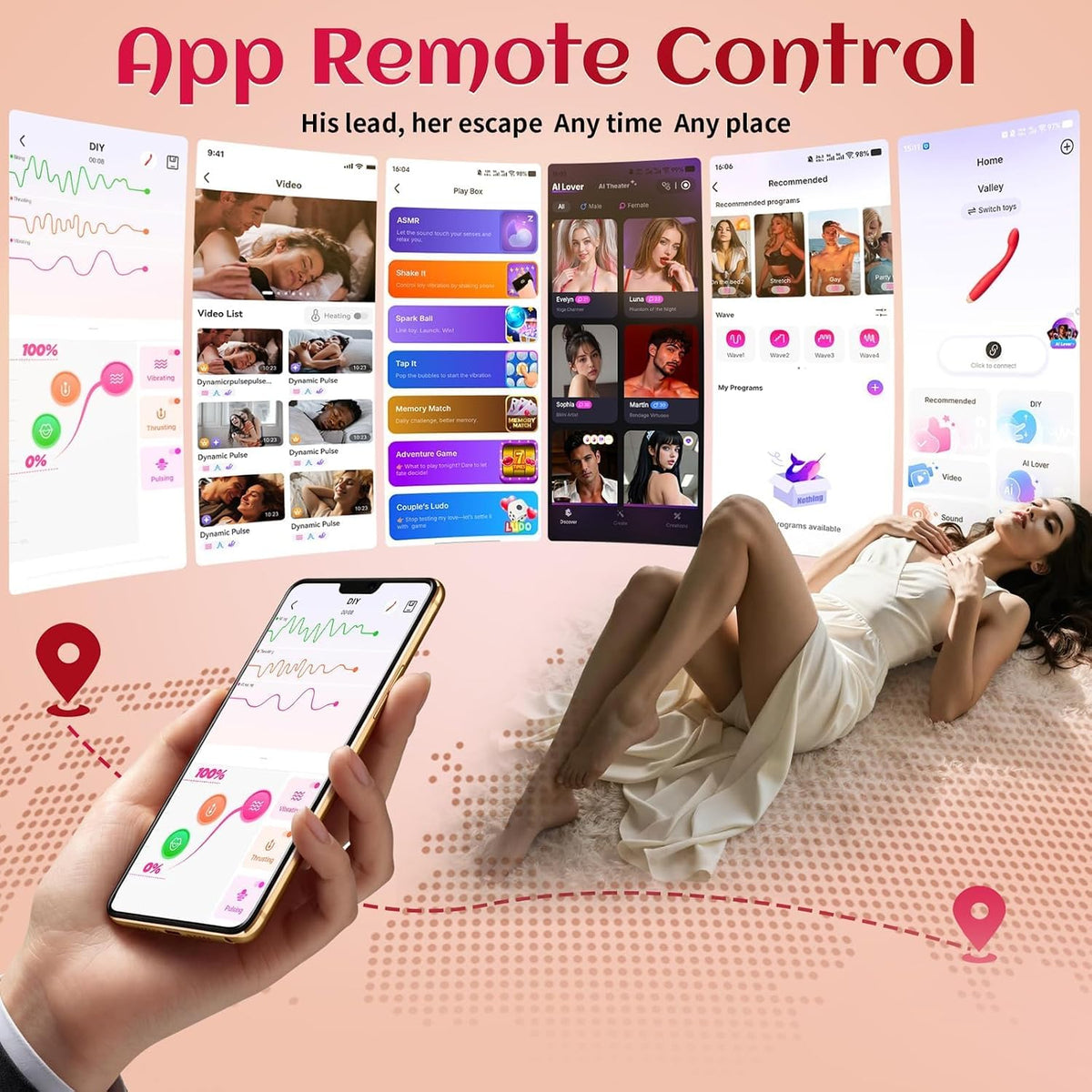 Long Distance App Remote Control Vibrator Sex Toy Cheap Fast UK Delivery