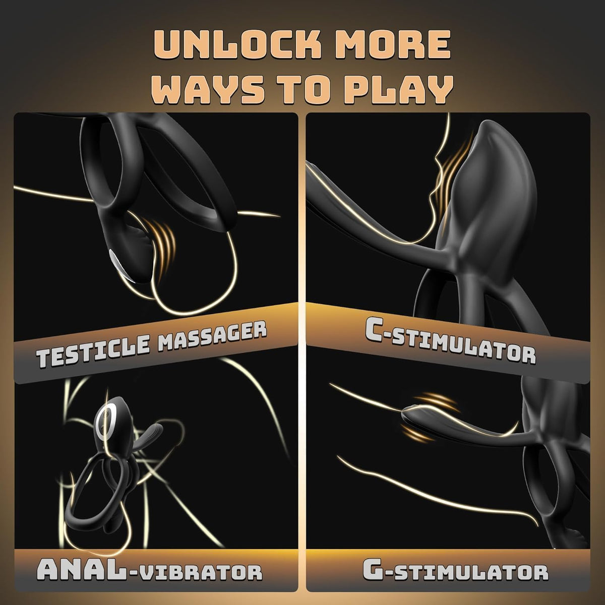 Versatile Adult Sex Toy for Testicle Massager Clitoral G-Spot and Anal Stimulation