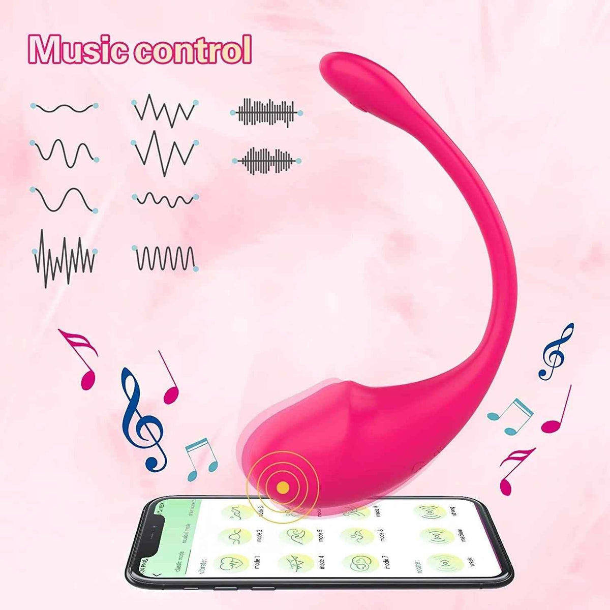 Music Control Wearable Egg Vibrator Smartphone App Interface Cheap Sex Toy UK