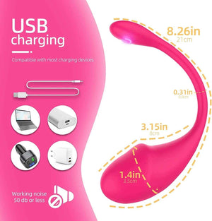 Pink Wearable Egg Vibrator USB Charging Dimensions Diagram Cheap Sex Toy UK