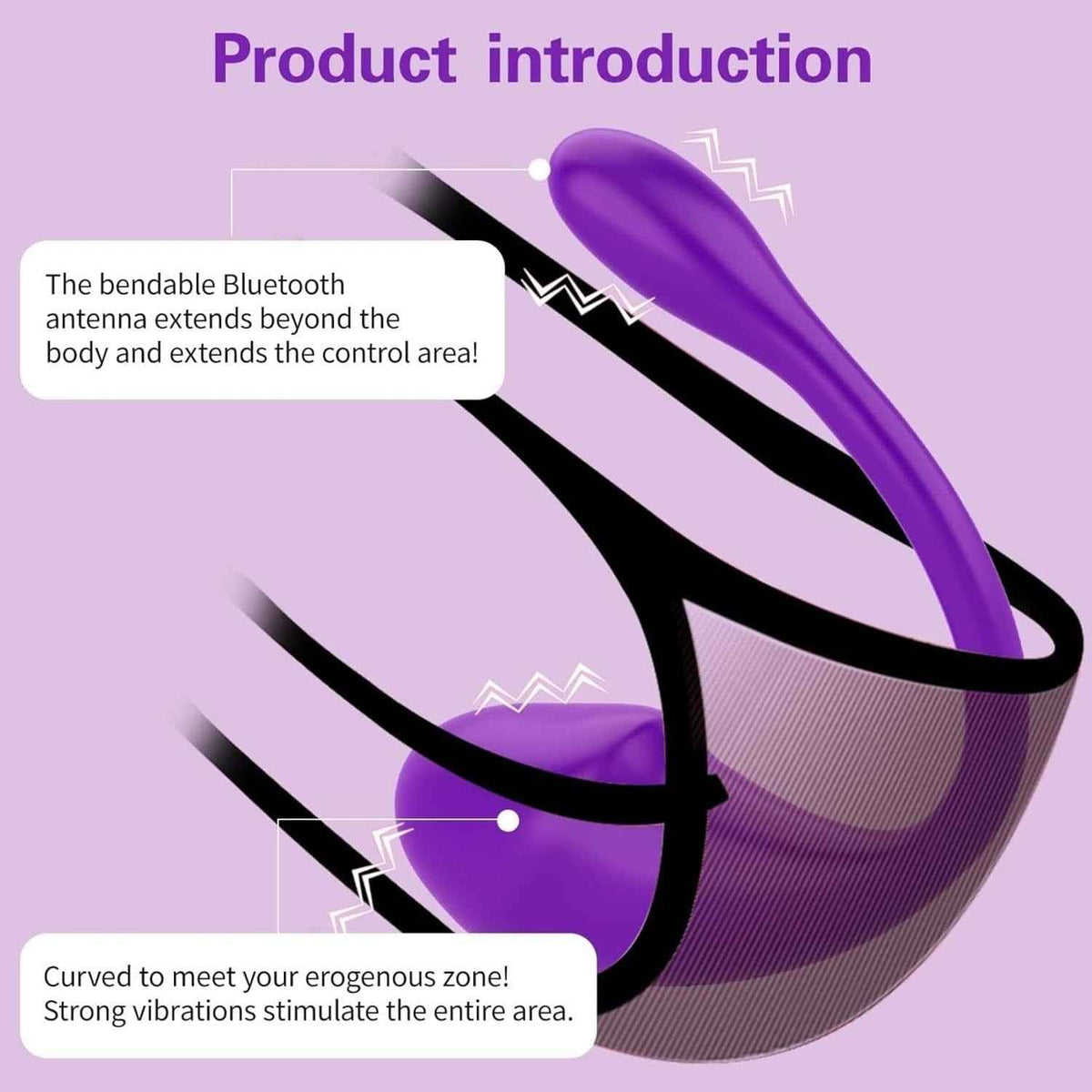 Purple Wearable Vibrating Egg Massager In Panties Diagram Cheap Sex Toy UK Stock