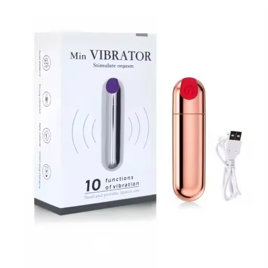 Rose Gold Lipstick Mini Bullet Vibrator Massager Cheap Sex Toy Fast UK Shipping