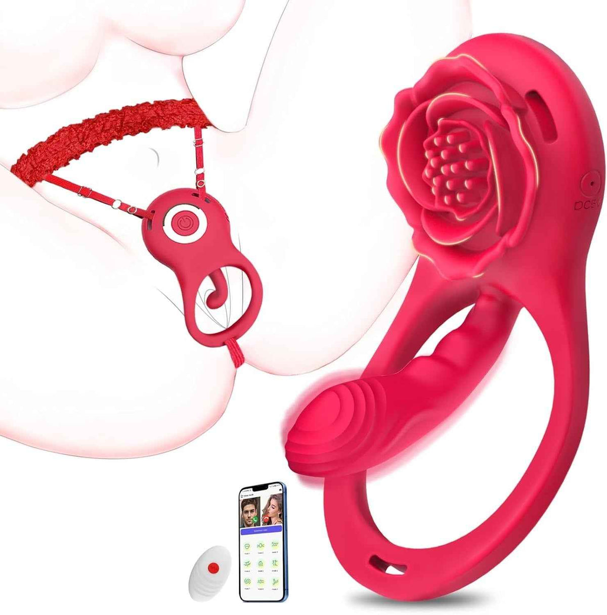 Rose petal app controlled vibrator wearable device uk fast delivery cheap sex toys item