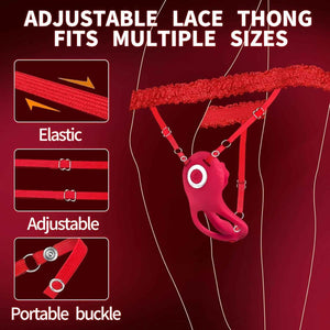 Vibrator Clitoral G Spot Wearable Panty Adjustable lace thong multiple sizes buckle details uk fast delivery cheap sex toys too