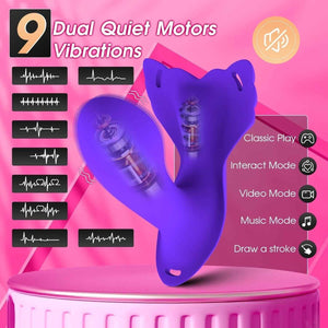 Wearable Vibrator G Spot Dildo Dual Quiet Motors Vibrations Cheap Sex Toy