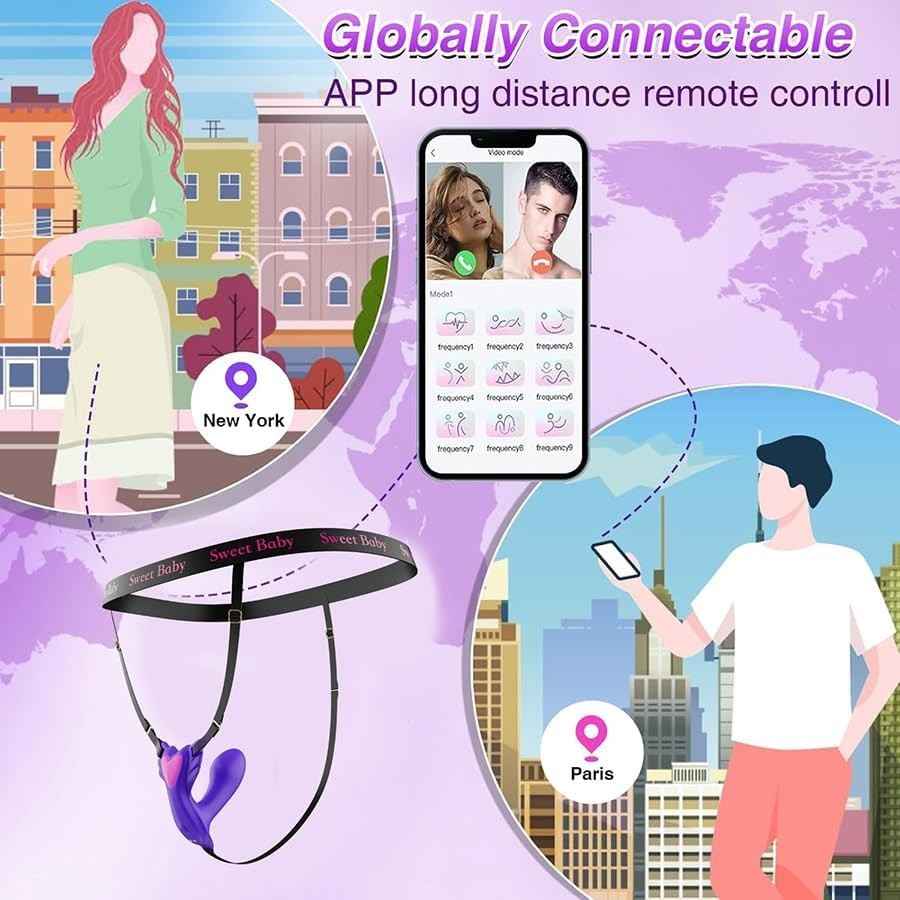 Globally Connectable App Long Distance Remote Control Wearable Vibrator Cheap Sex Toy